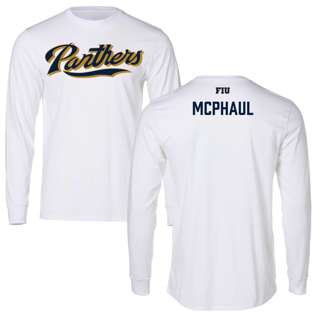 Florida International University TF and XC White Panthers Long Sleeve - Tiana McPhaul