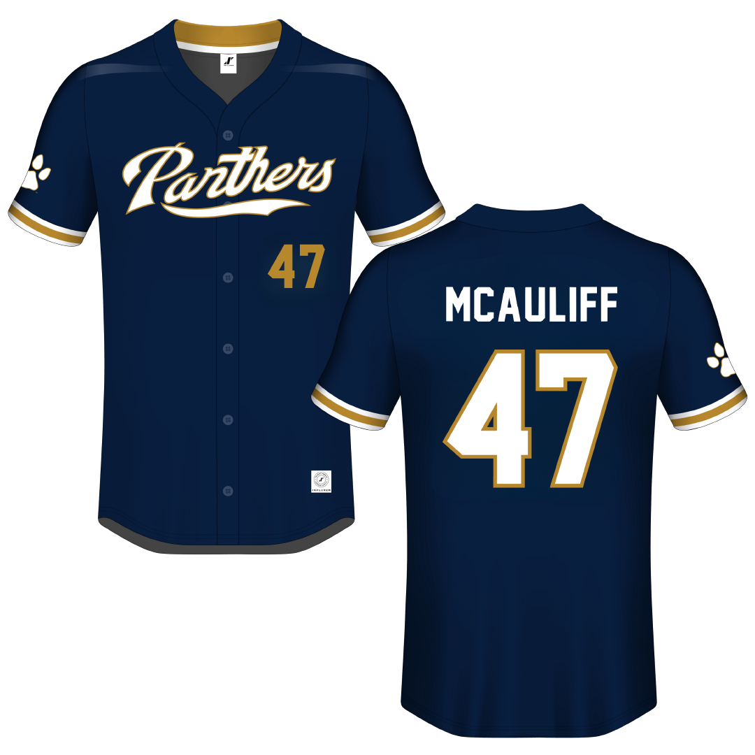 Florida International University Blue Button-Down Jersey - #47 Daniel McAuliff