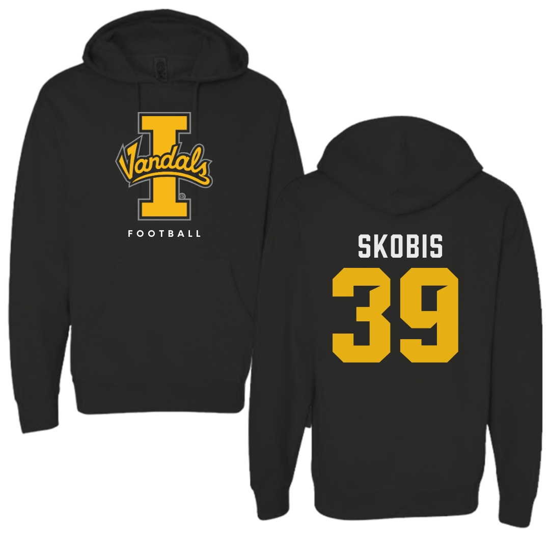 University of Idaho Football Black Vandals Hoodie - #39 Jacob Skobis