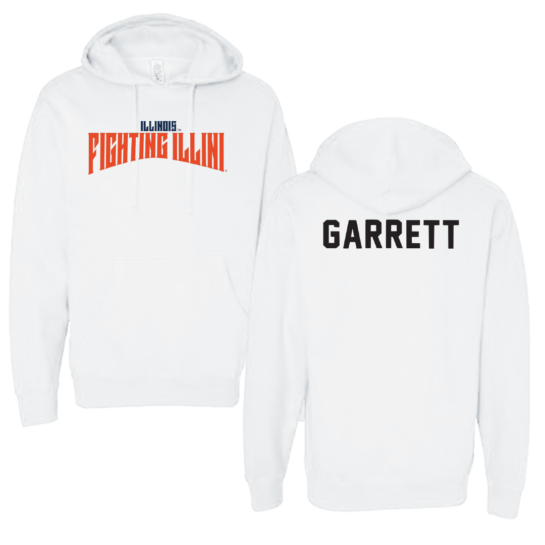 University of Illinois TF and XC White Classic Hoodie - Kam Garrett