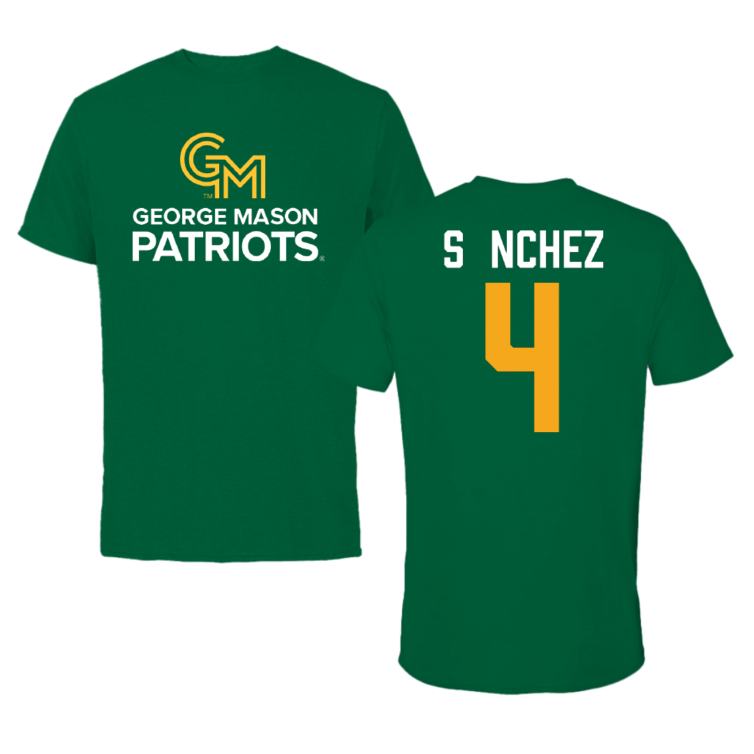 George Mason University Soccer Green Patriots Tee - #4 Javi Sánchez