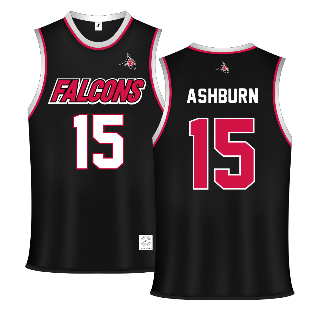 University of Wisconsin-River Falls Black Basketball Jersey - #15 Riley Ashburn