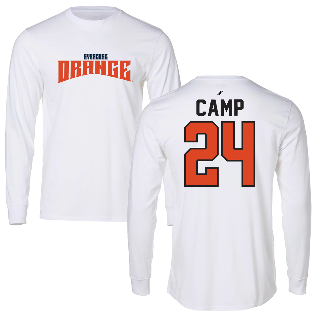 Syracuse University Basketball White Classic Long Sleeve - #24 Dominique Camp