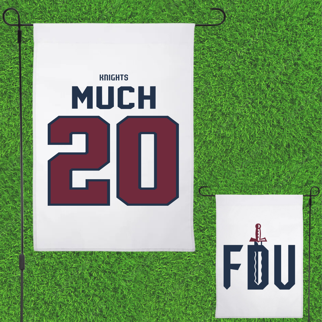 Fairleigh Dickinson University-Metropolitan Campus Volleyball White Garden Flag - #20 Jessica Much