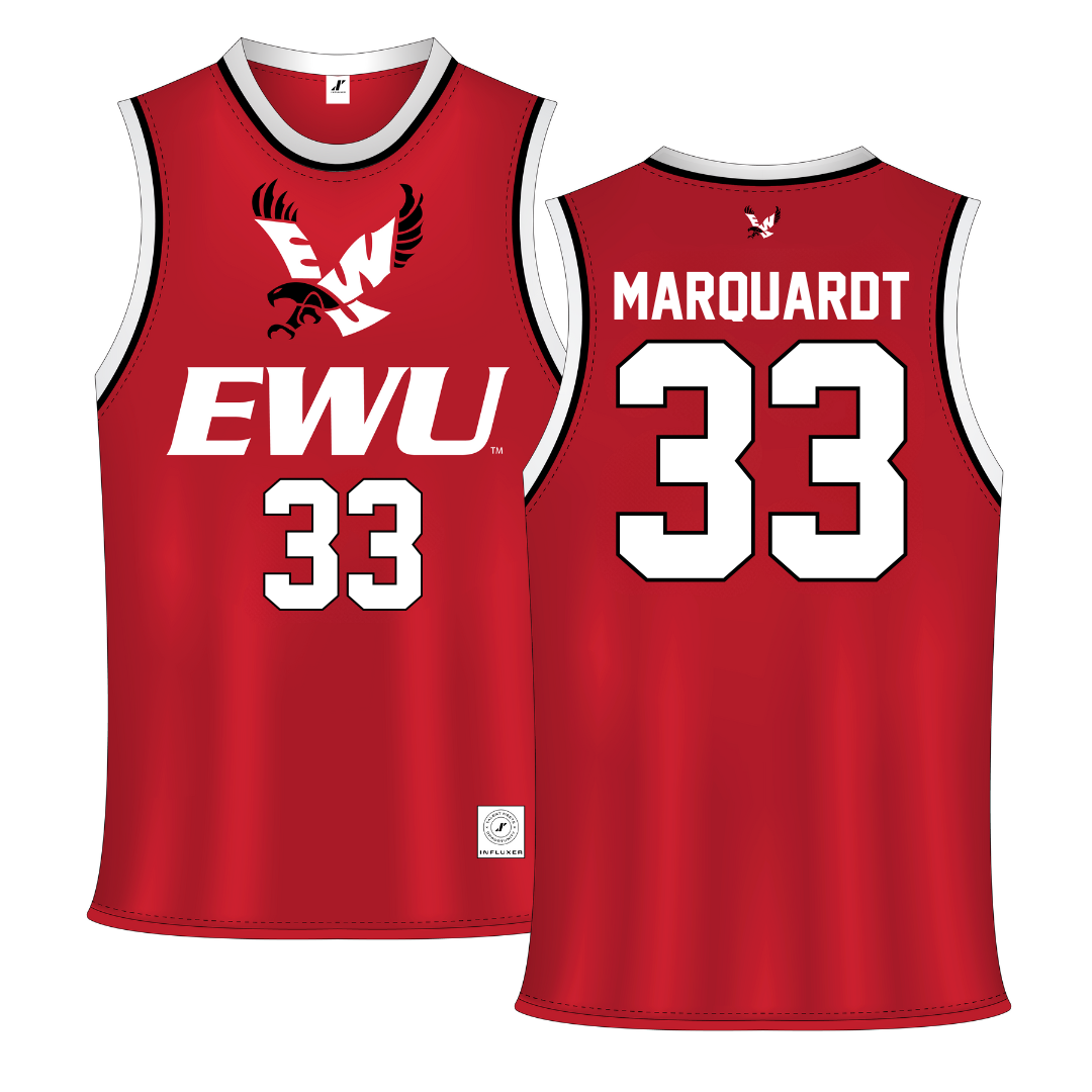 Eastern Washington University Red Basketball Jersey - #33 Emmett Marquardt