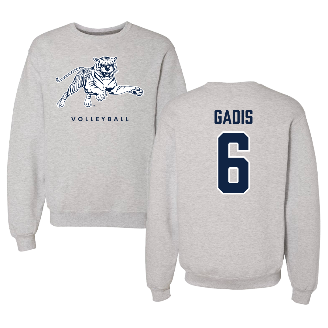 Jackson State University Volleyball Gray Crewneck - #6 Naija Gadis