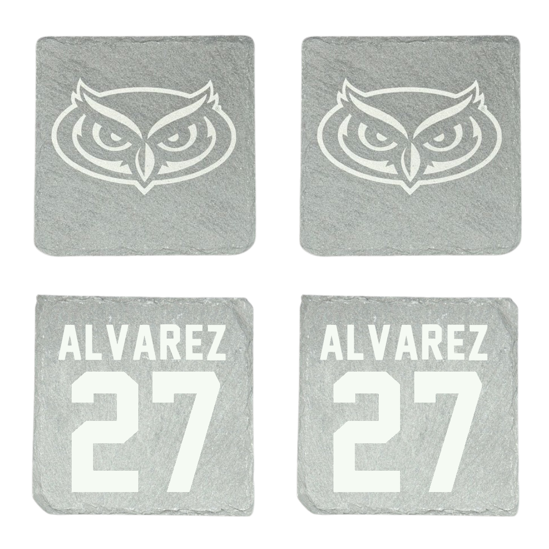 Florida Atlantic University Baseball Stone Coaster (4 Pack)  - #27 David Alvarez