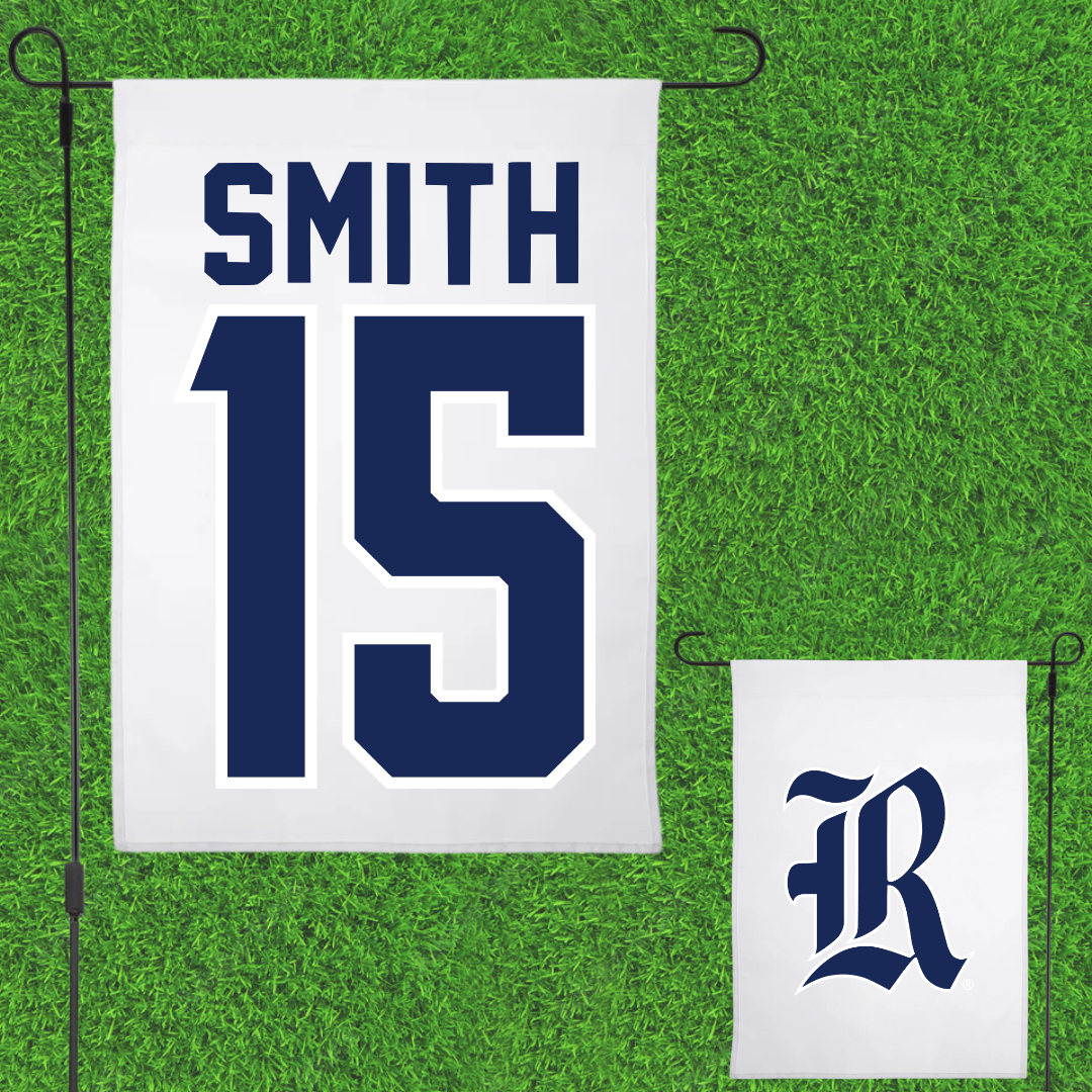 Rice University Baseball White Garden Flag - #15 Luke Smith