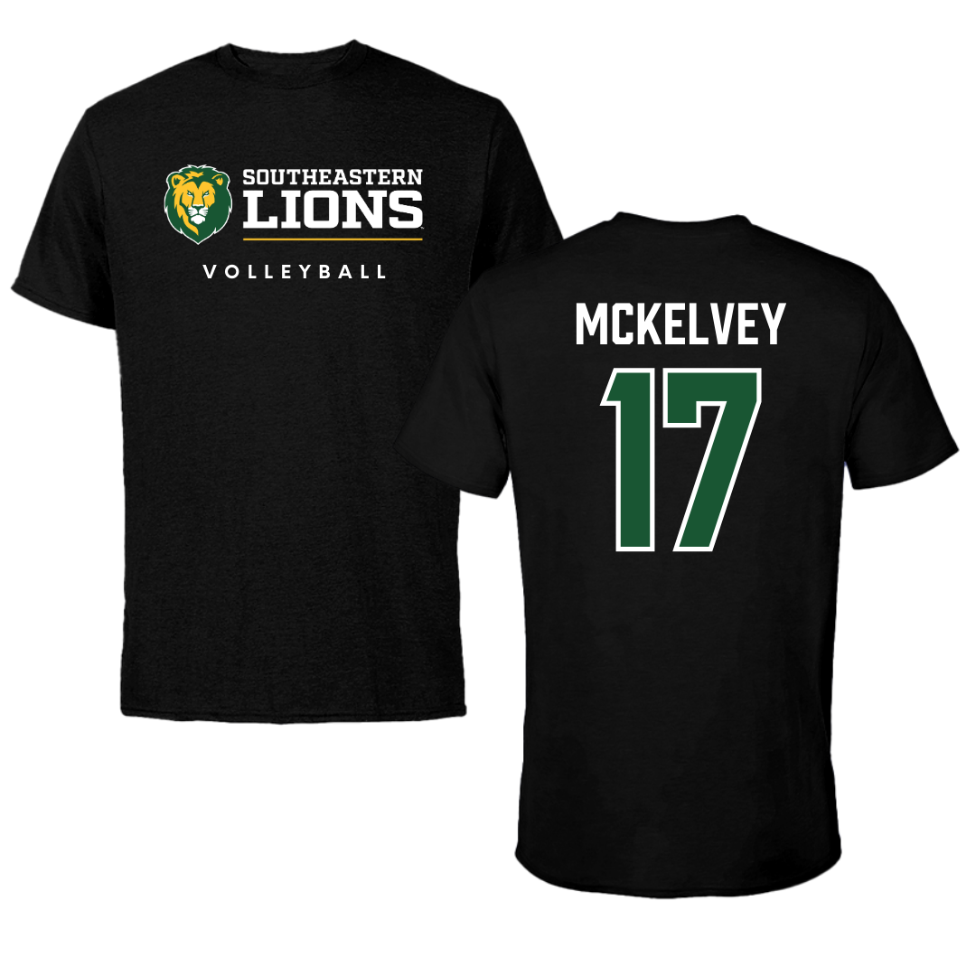 Southeastern Louisiana University Volleyball Black Performance Tee - #17 Kyra McKelvey