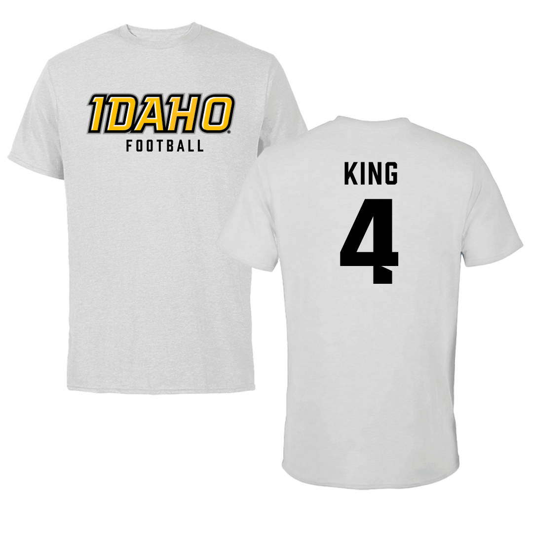 University of Idaho Football Gray Performance Tee - #4 Isiah King