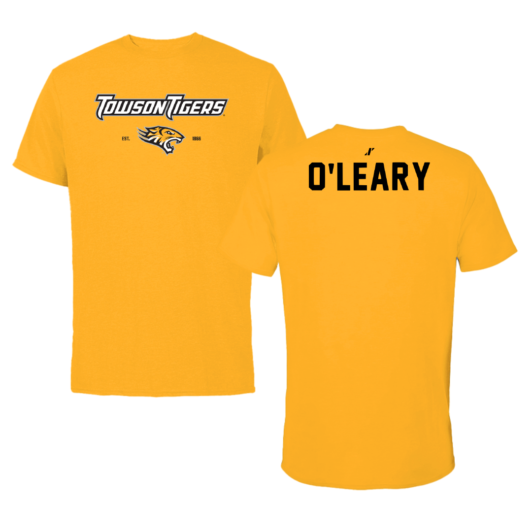 Towson University Swimming & Diving Gold General Tee - Abby O'Leary