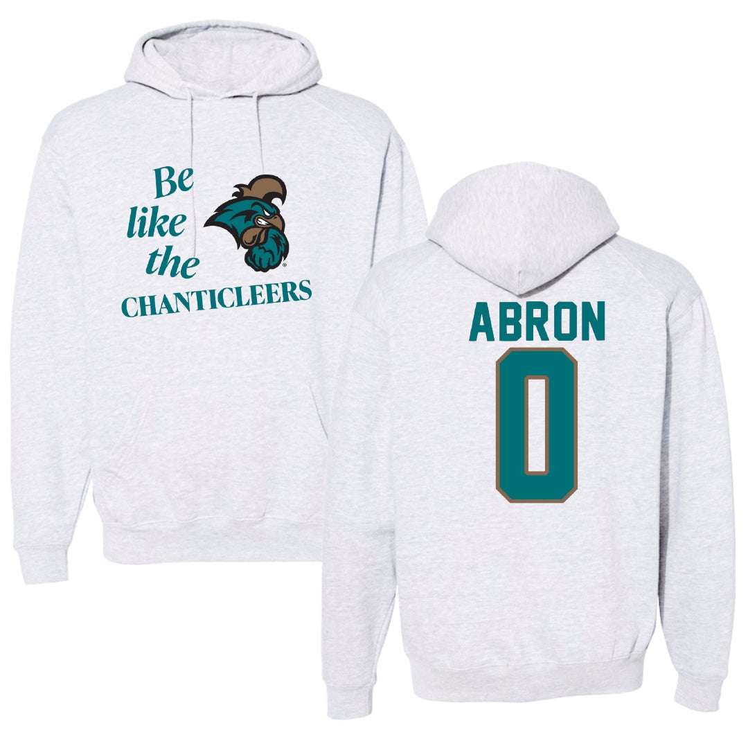 Coastal Carolina University Basketball Light Gray Be Like Us Hoodie - #0 Tiara Abron