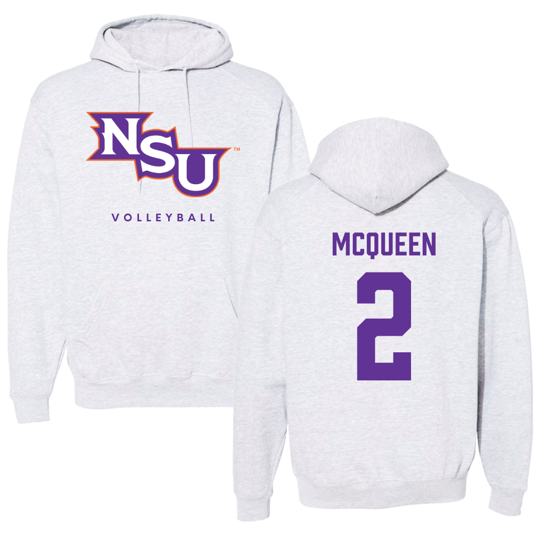 Northwestern State University Volleyball Gray Hoodie - #2 Madisynne McQueen