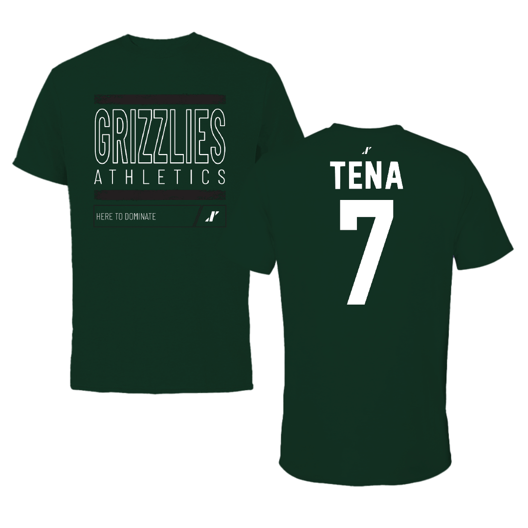 Adams State University Soccer Forest Green Dominate Performance Tee - #7 Colette Tena