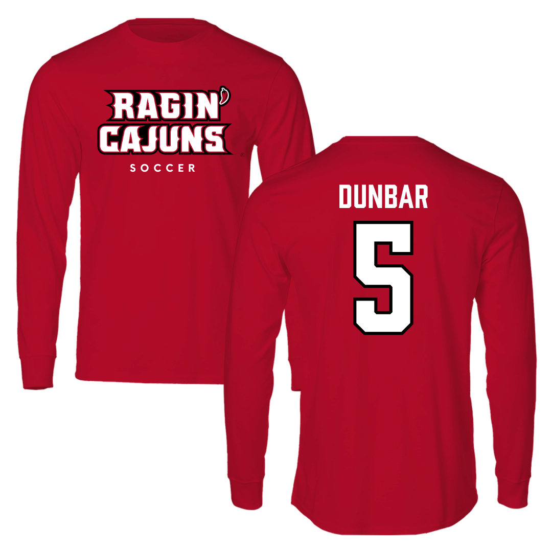 University of Louisiana at Lafayette Soccer Red Performance Long Sleeve - #5 Brynn Dunbar
