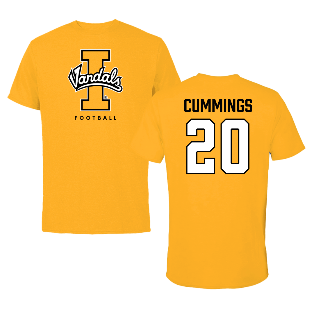 University of Idaho Football Gold Tee - #20 Elisha Cummings
