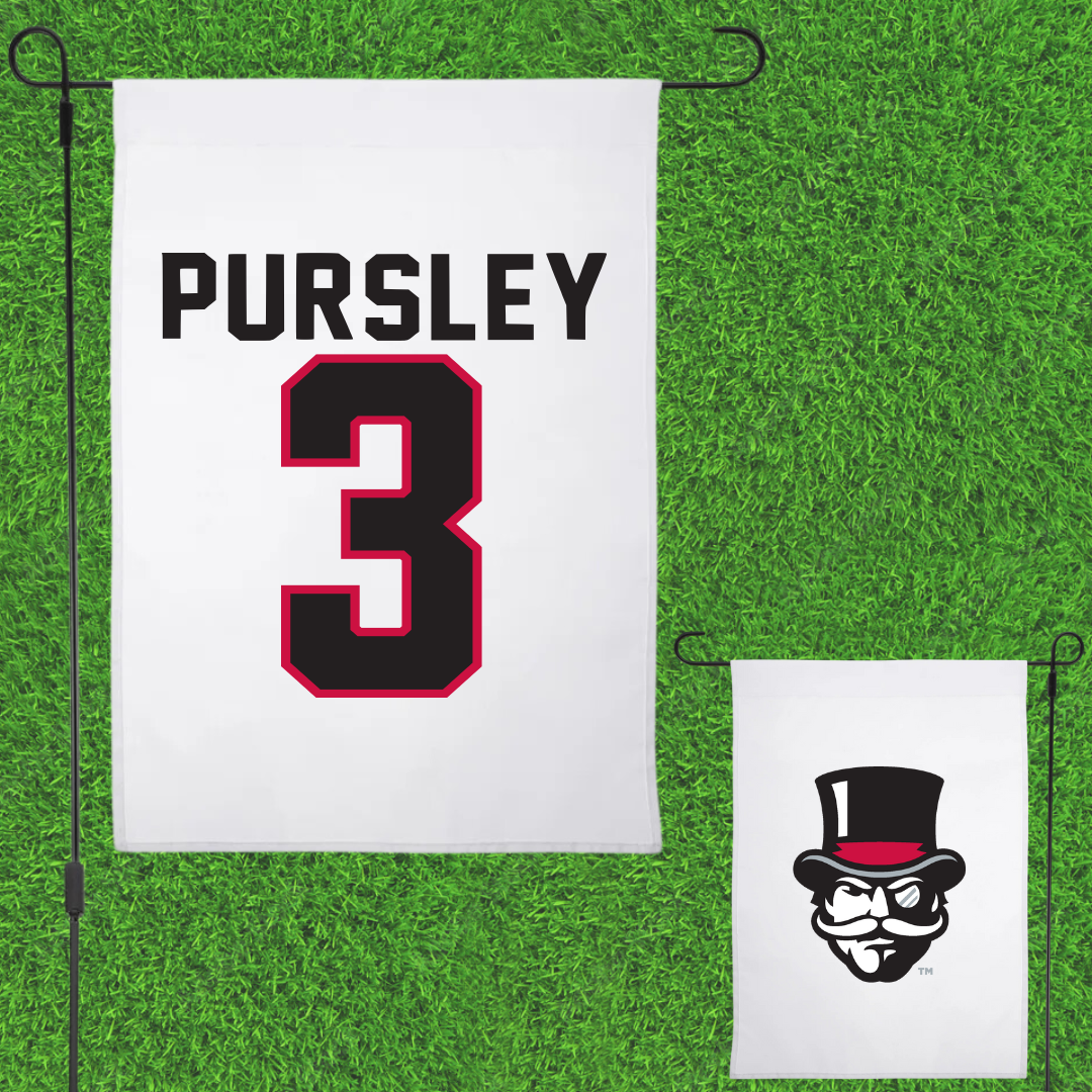Austin Peay State University Softball White Garden Flag - #3 Charley Pursley