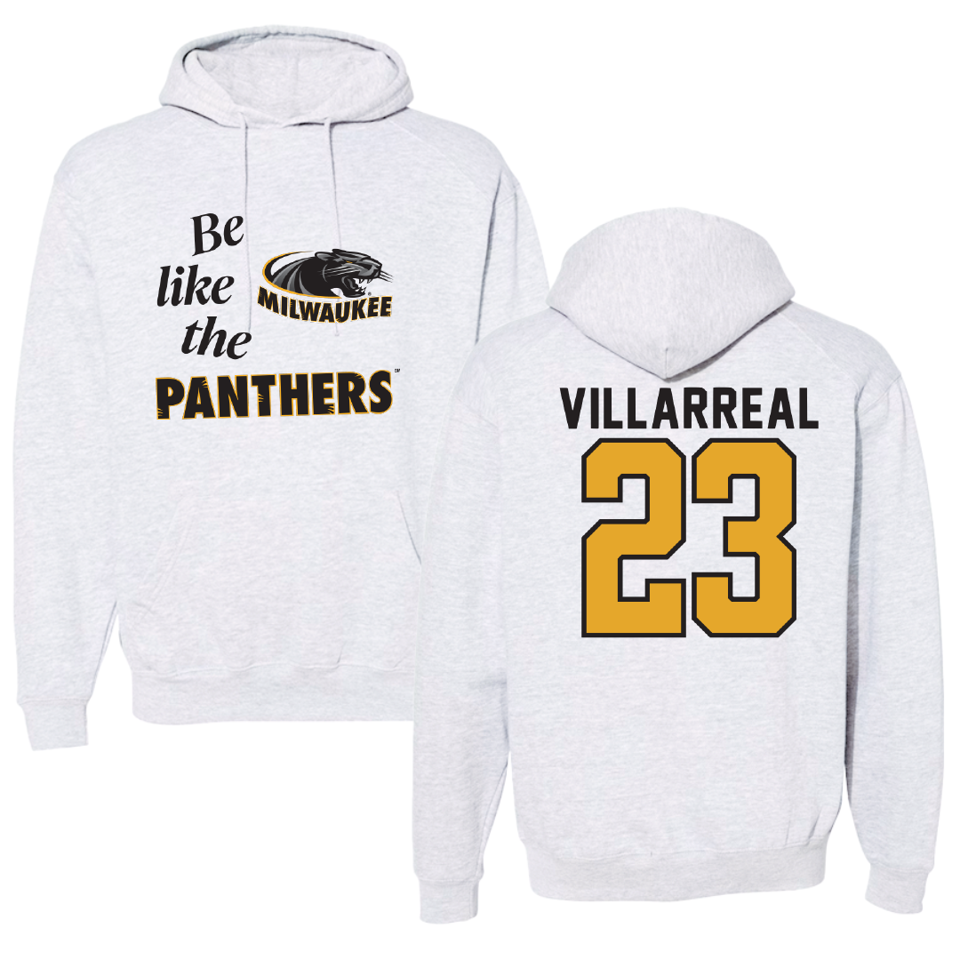 University of Wisconsin-Milwaukee Basketball Light Gray Be Like Us Hoodie - #23 Austin Villarreal