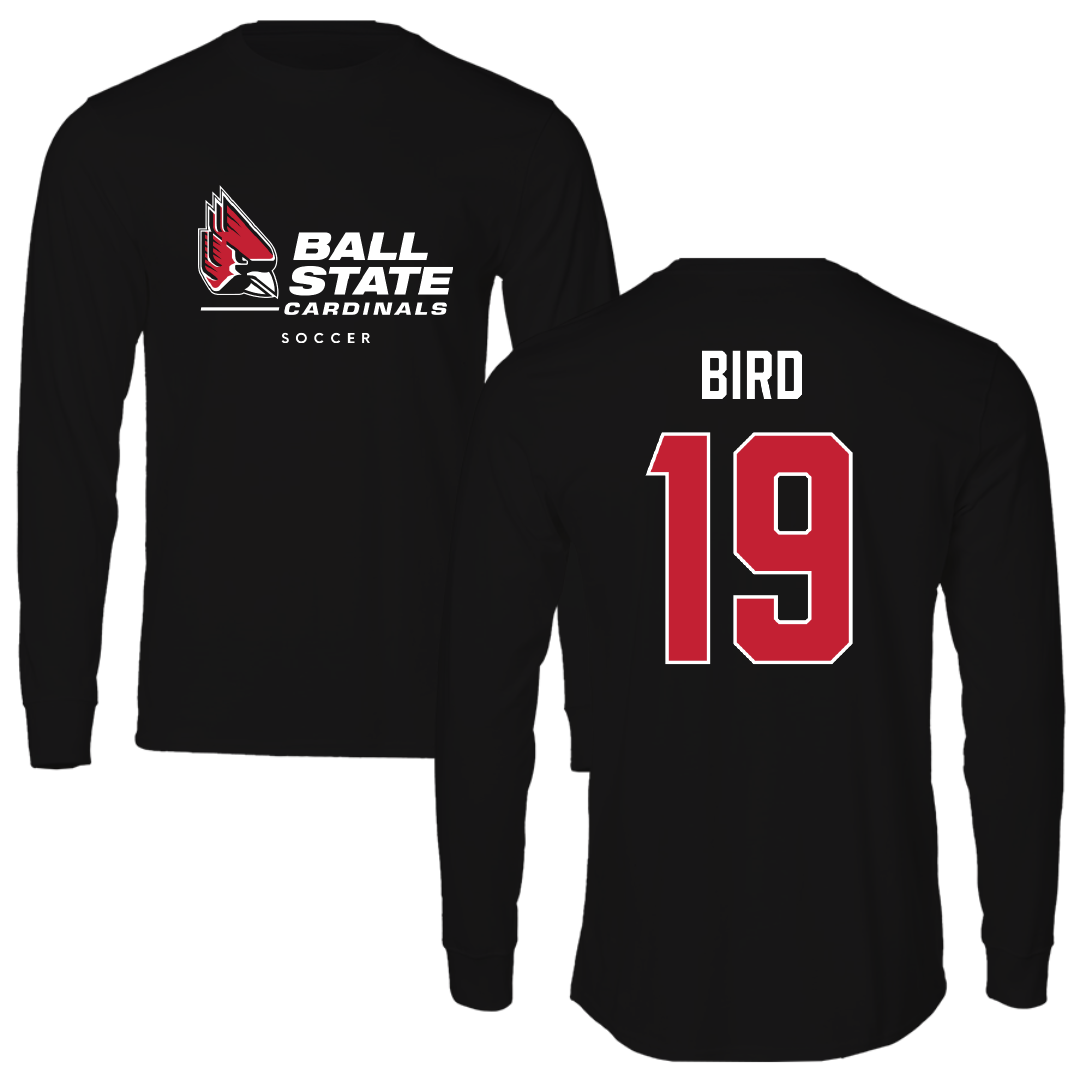 Ball State University Soccer Black Performance Long Sleeve - #19 Sami Bird
