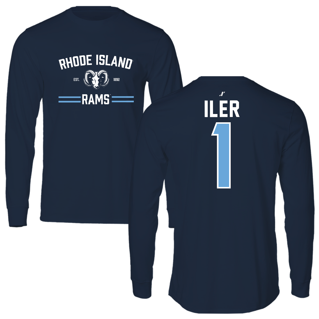 University of Rhode Island Lacrosse Navy General Performance Long Sleeve - #1 Madison Iler