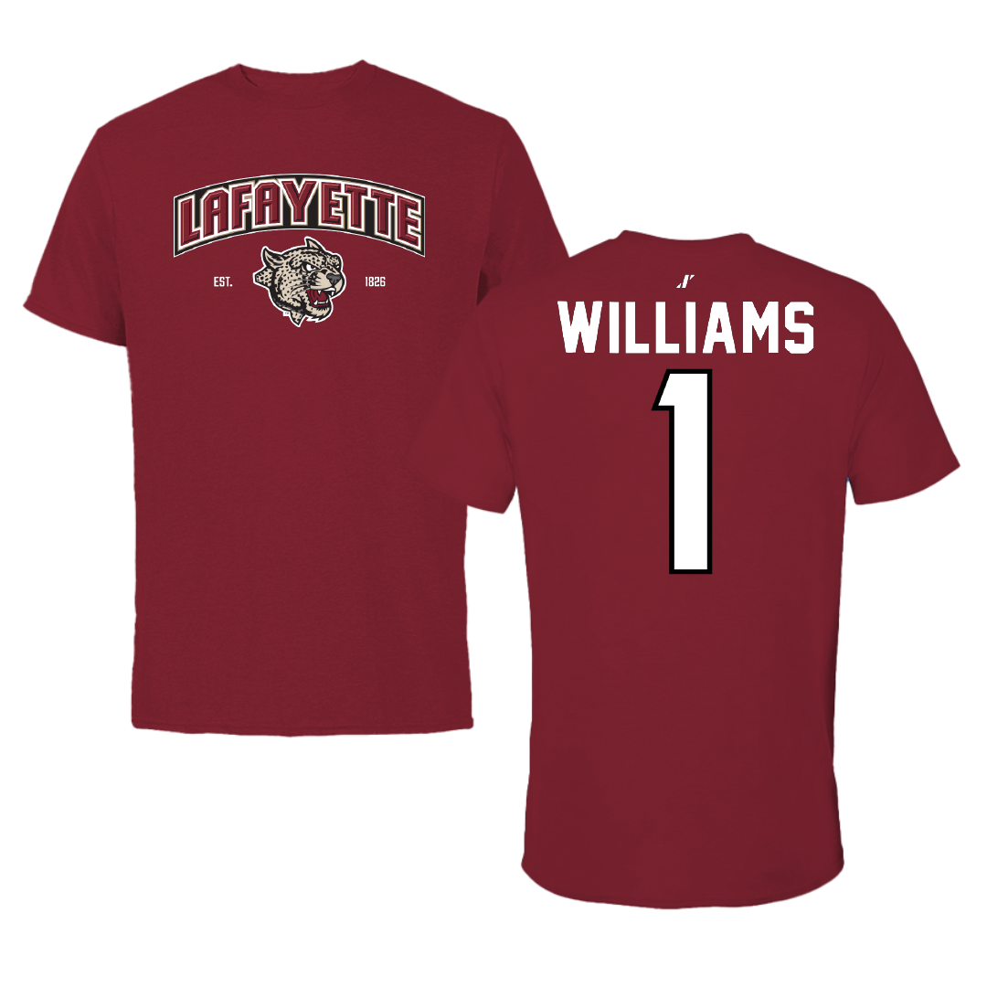 Lafayette College Basketball Cardinal General Tee - #1 Caleb Williams