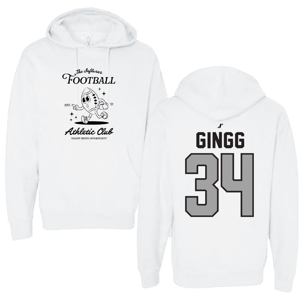 Football White Influxer Athletic Club Hoodie - #34 Conrad Gingg