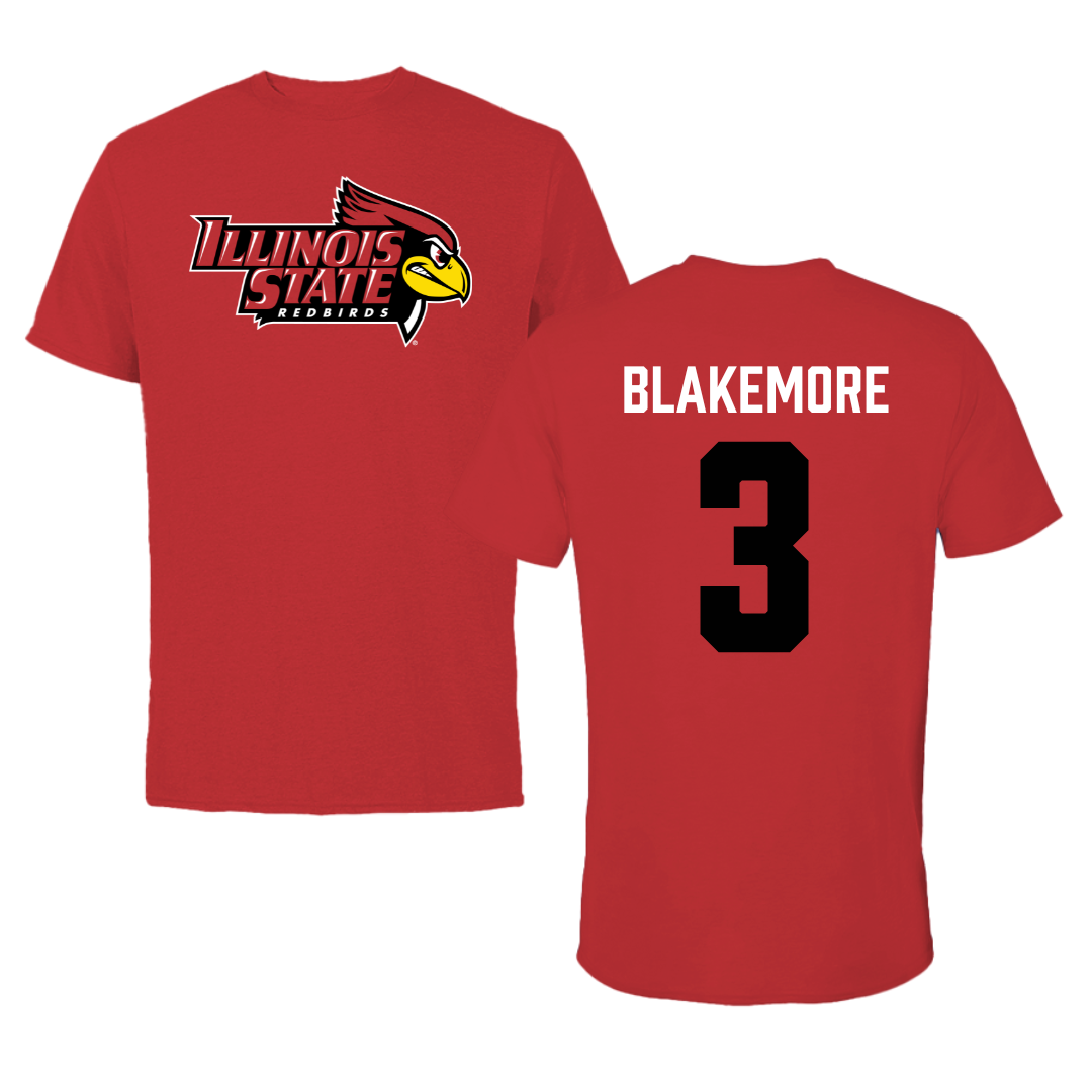 Illinois State University Football Red Redbird Tee - #3 Mason King