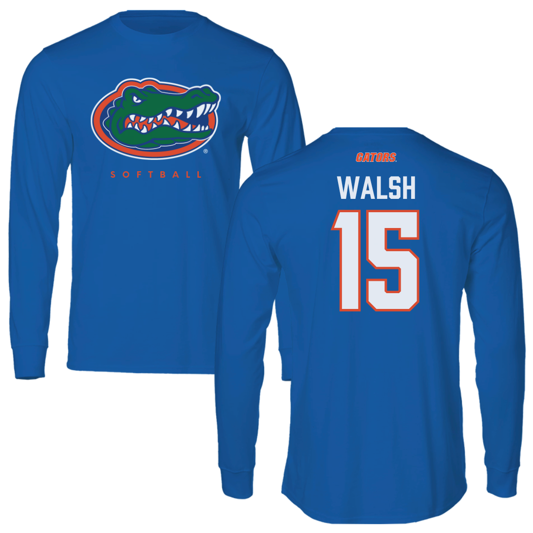 University of Florida Softball Blue Mascot Performance Long Sleeve - #15 Reagan Walsh
