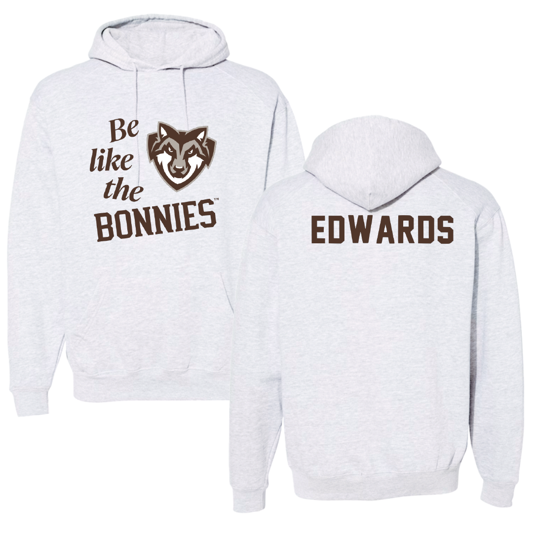 St. Bonaventure University Swimming & Diving Light Gray Be Like Us Hoodie - Jonathan Edwards