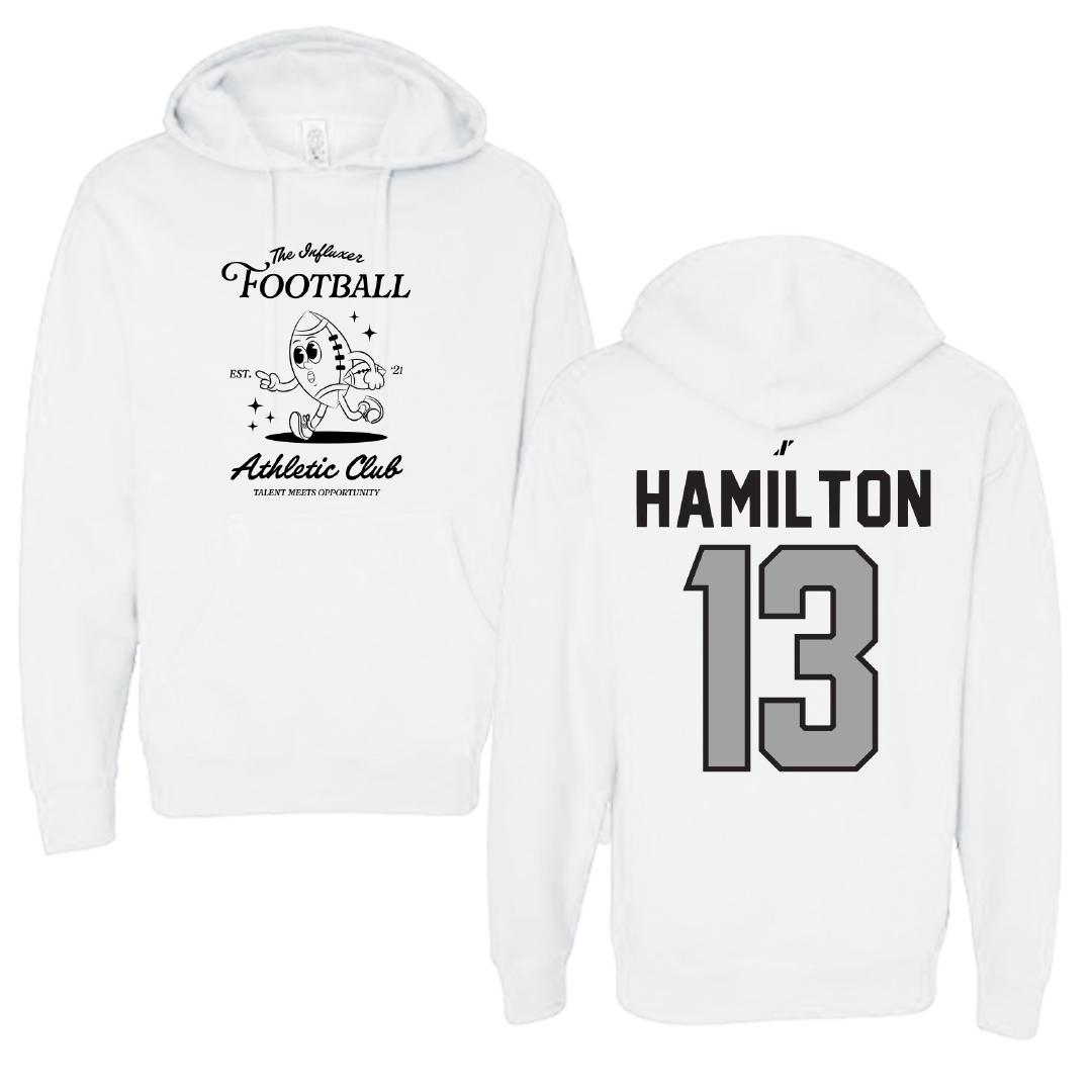 Football White Influxer Athletic Club Hoodie - #13 Kaden Hamilton