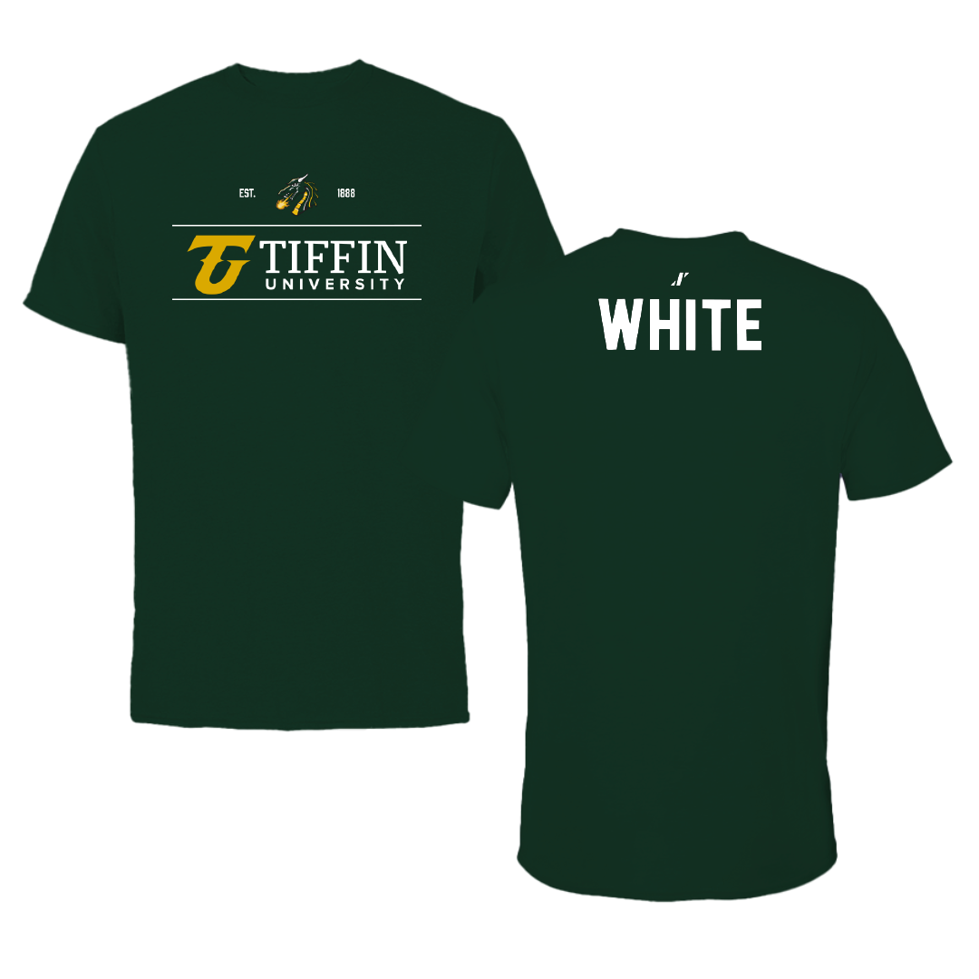 Tiffin University TF and XC Forest Green General Tee - Jaylen White