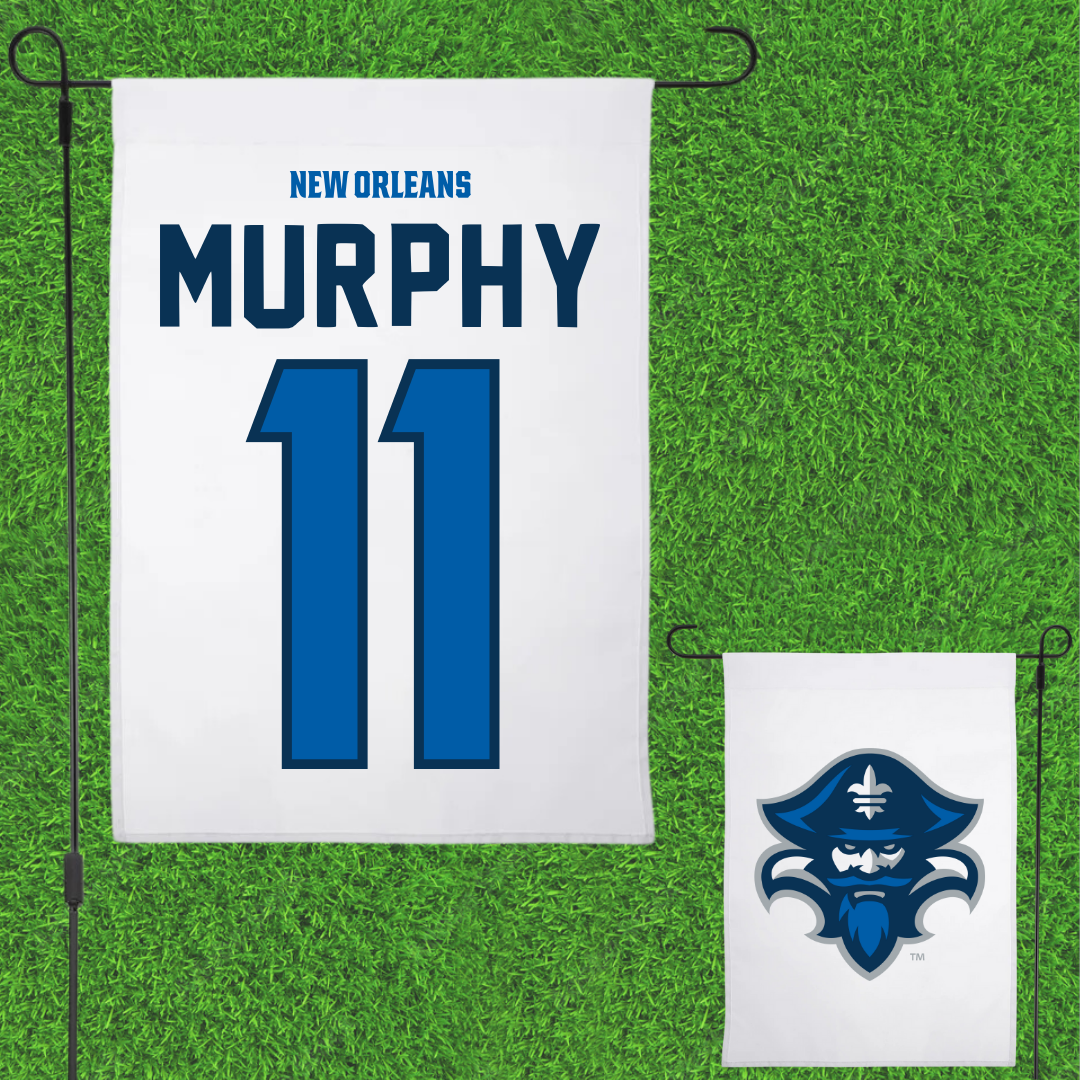 University of New Orleans Basketball White Garden Flag - #11 Preston Murphy