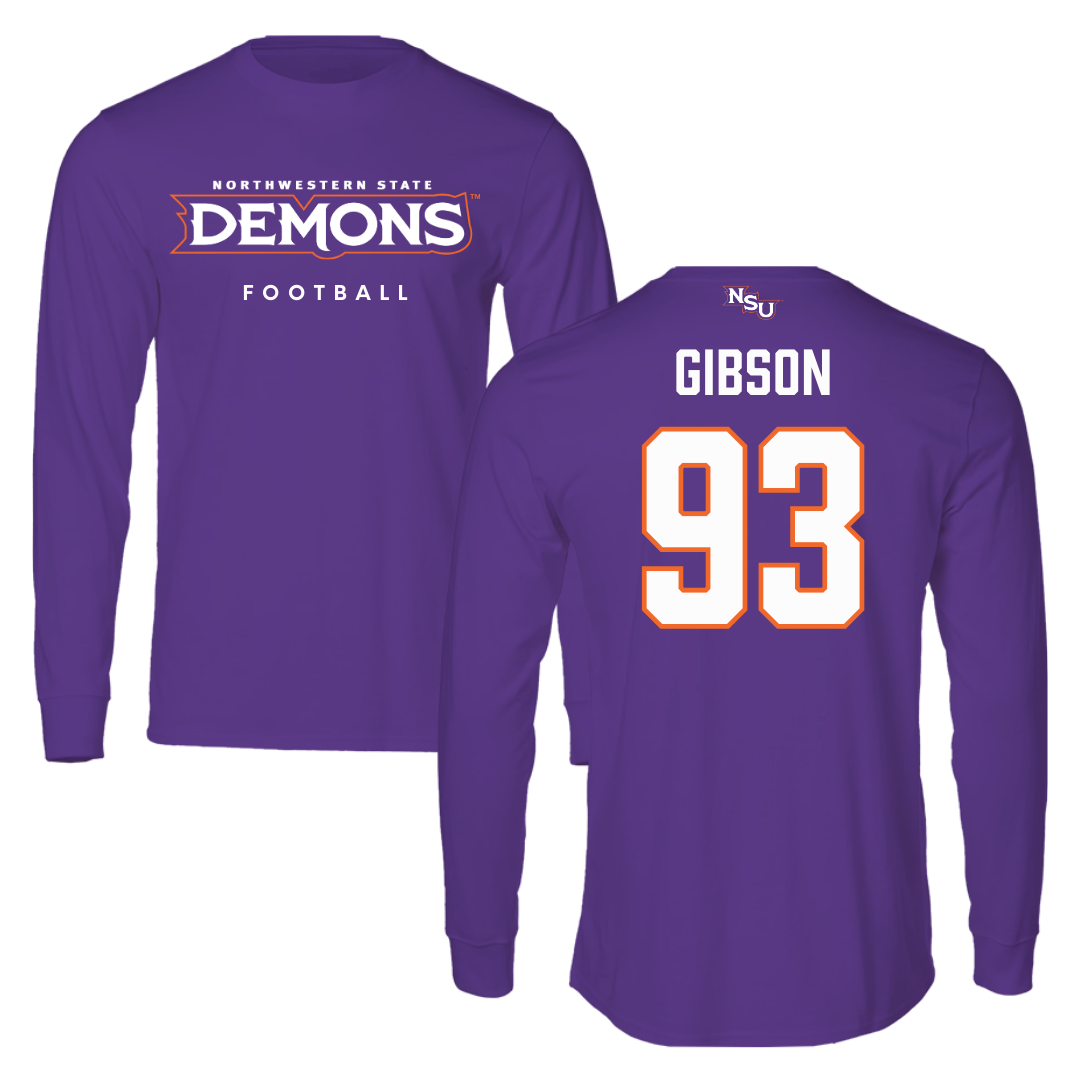 Northwestern State University Football Purple Demons Long Sleeve - #93 Ray Gibson