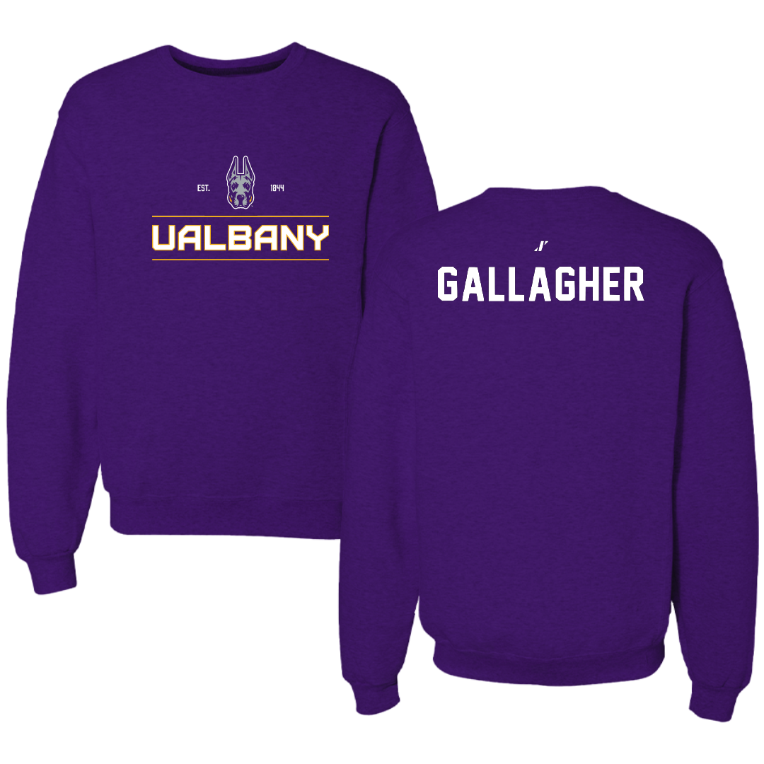 University at Albany TF and XC Purple General Crewneck - Jack Gallagher