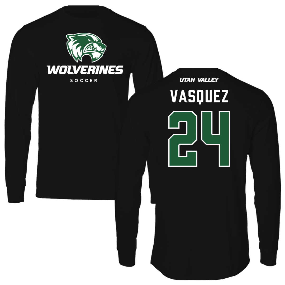 Utah Valley University Softball Black Long Sleeve - #24 Victoria Vasquez