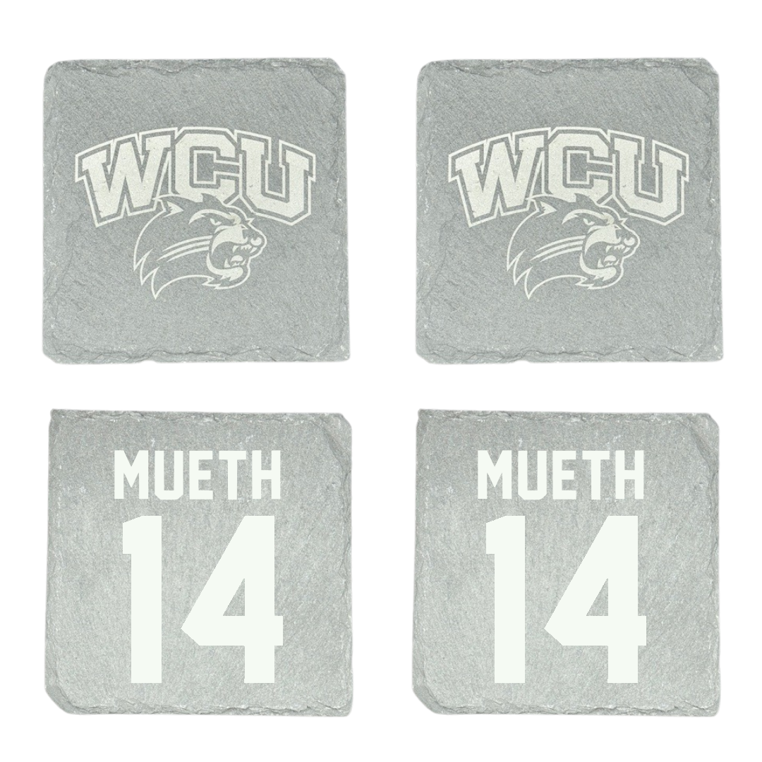 Western Carolina University Soccer Stone Coaster (4 Pack)  - #14 Mary Mueth