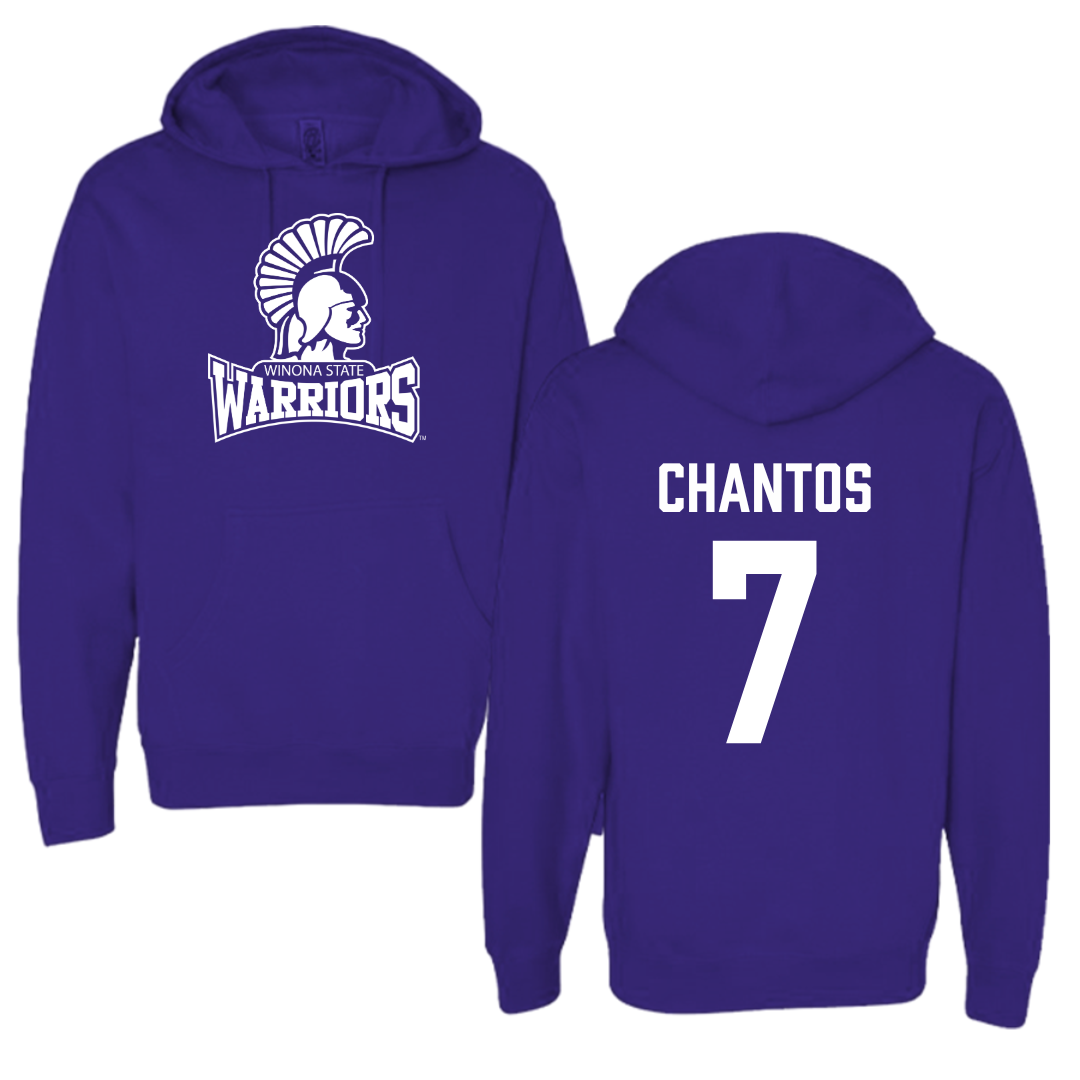 Winona State University Softball Purple Hoodie - #7 Ashlee Chantos