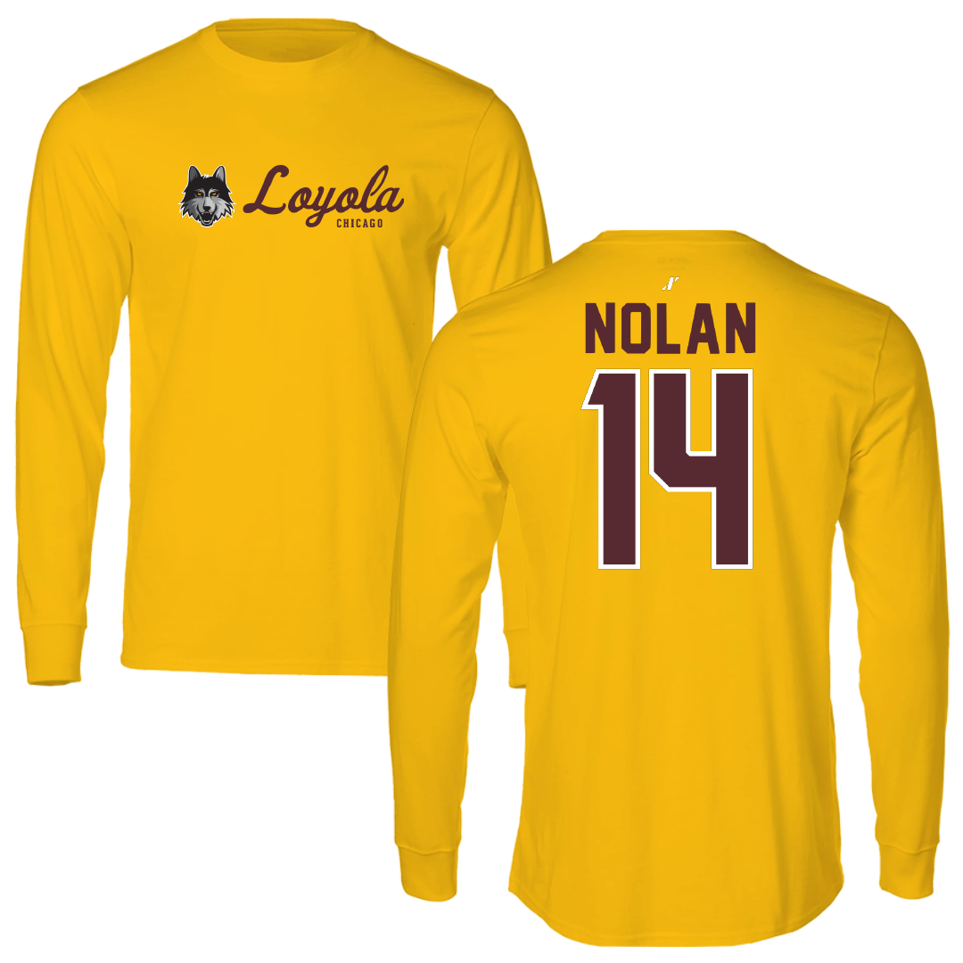 Loyola University-Chicago Basketball Gold General Long Sleeve - #14 Sophia Nolan