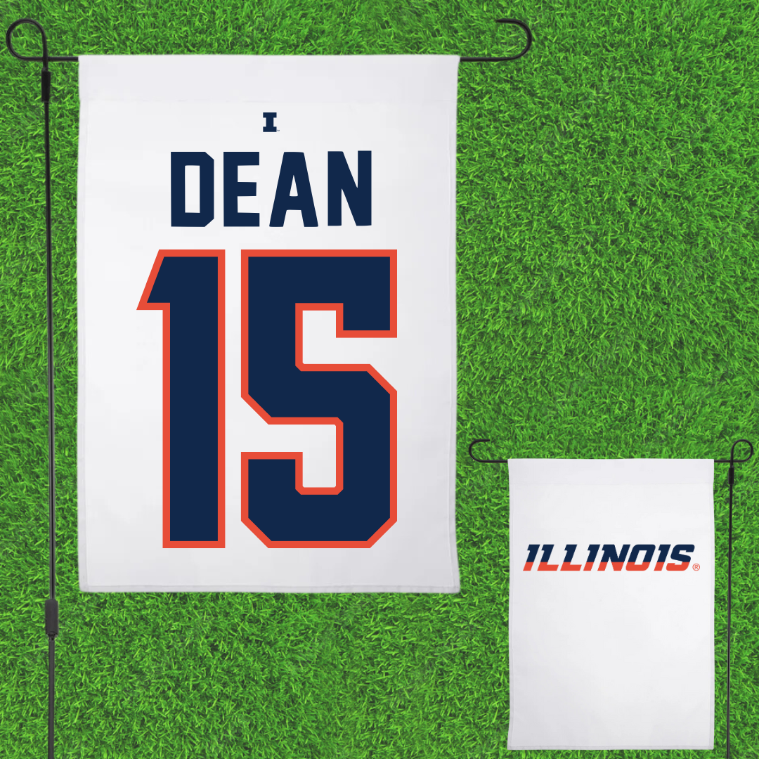 University of Illinois Volleyball White Garden Flag - #15 Gabby Dean