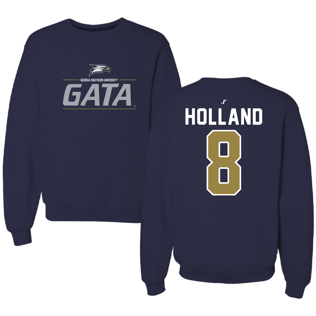 Georgia Southern University Softball Navy General Crewneck - #8 Bailey Holland