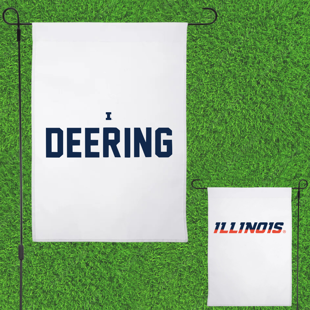 University of Illinois TF and XC White Garden Flag - Faith Deering