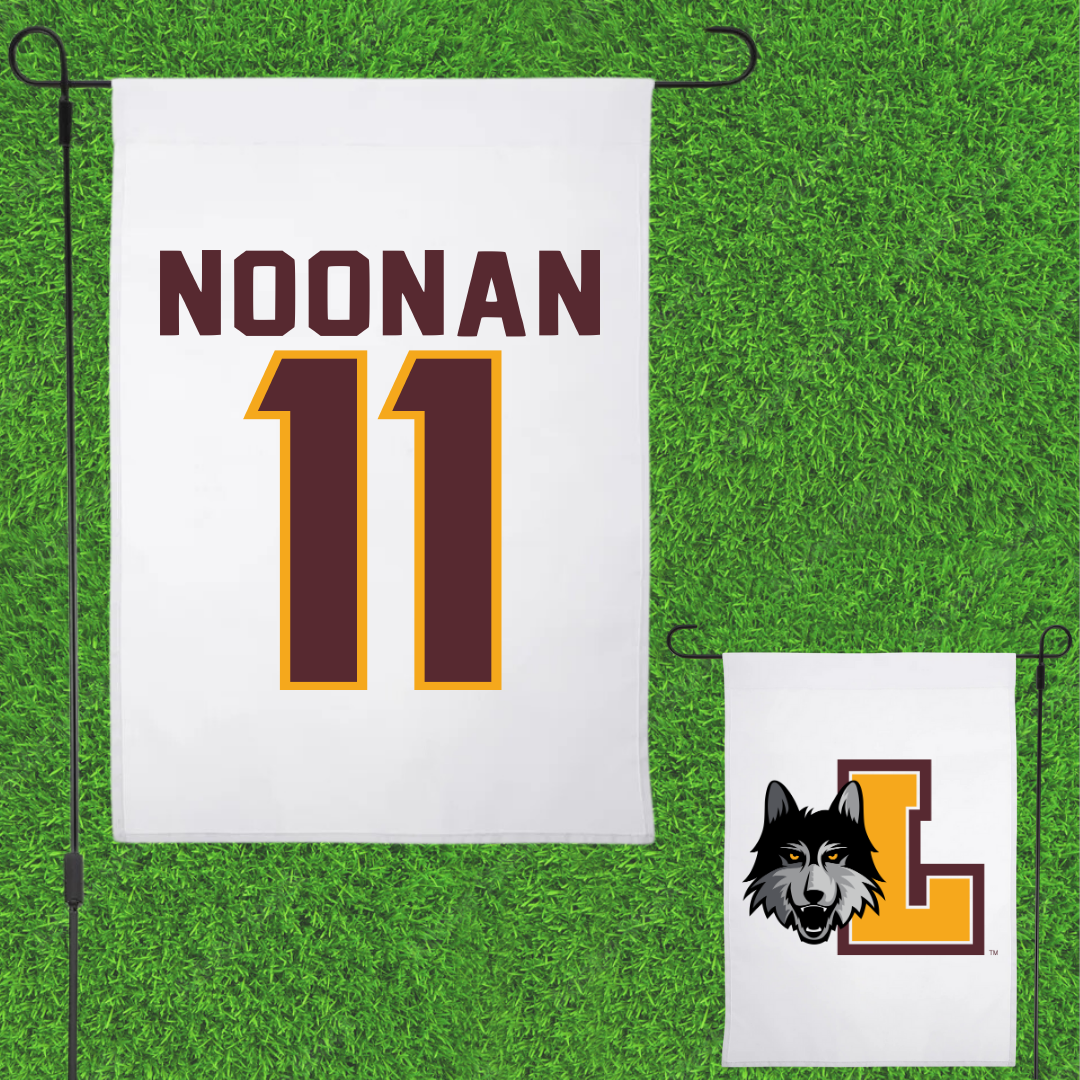 Loyola University-Chicago Soccer White Garden Flag - #11 Sarah Noonan