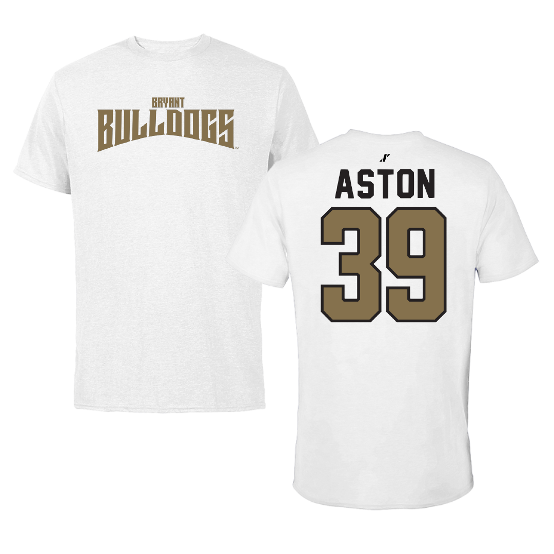 Bryant University Football White Classic Tee - #39 Chase Aston