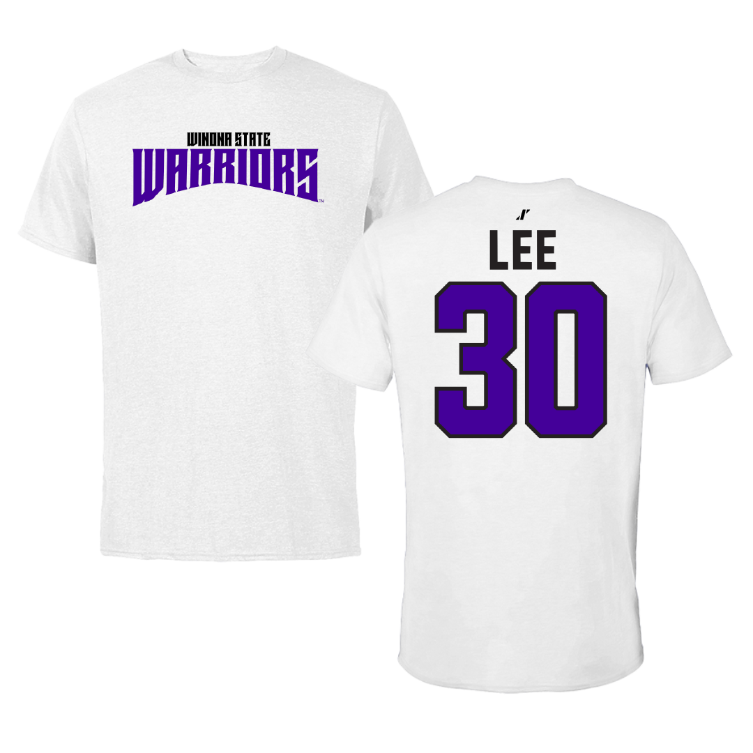 Winona State University Baseball White Classic Tee - #30 Peyton Lee