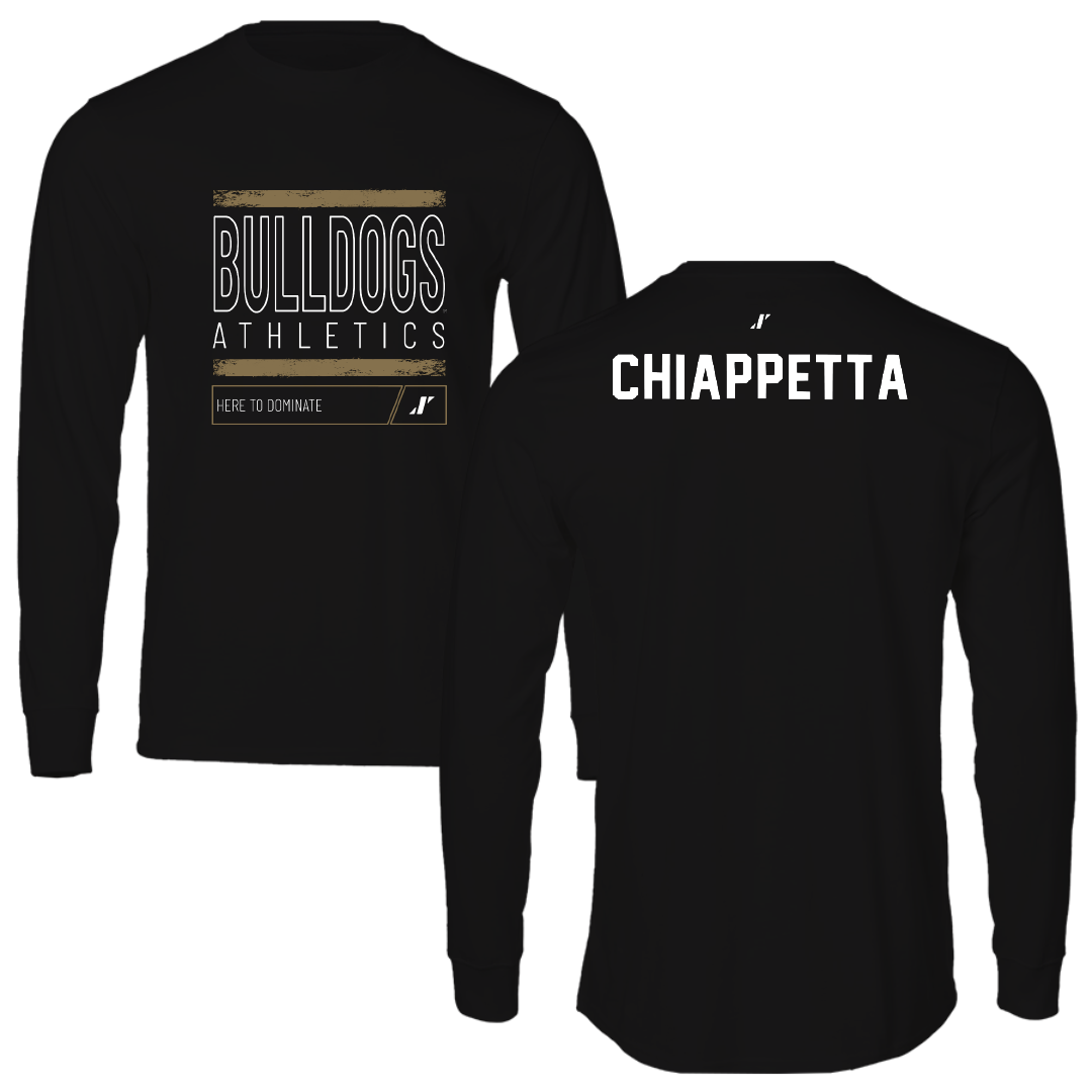 Bryant University TF and XC Black Dominate Performance Long Sleeve - AJ Chiappetta