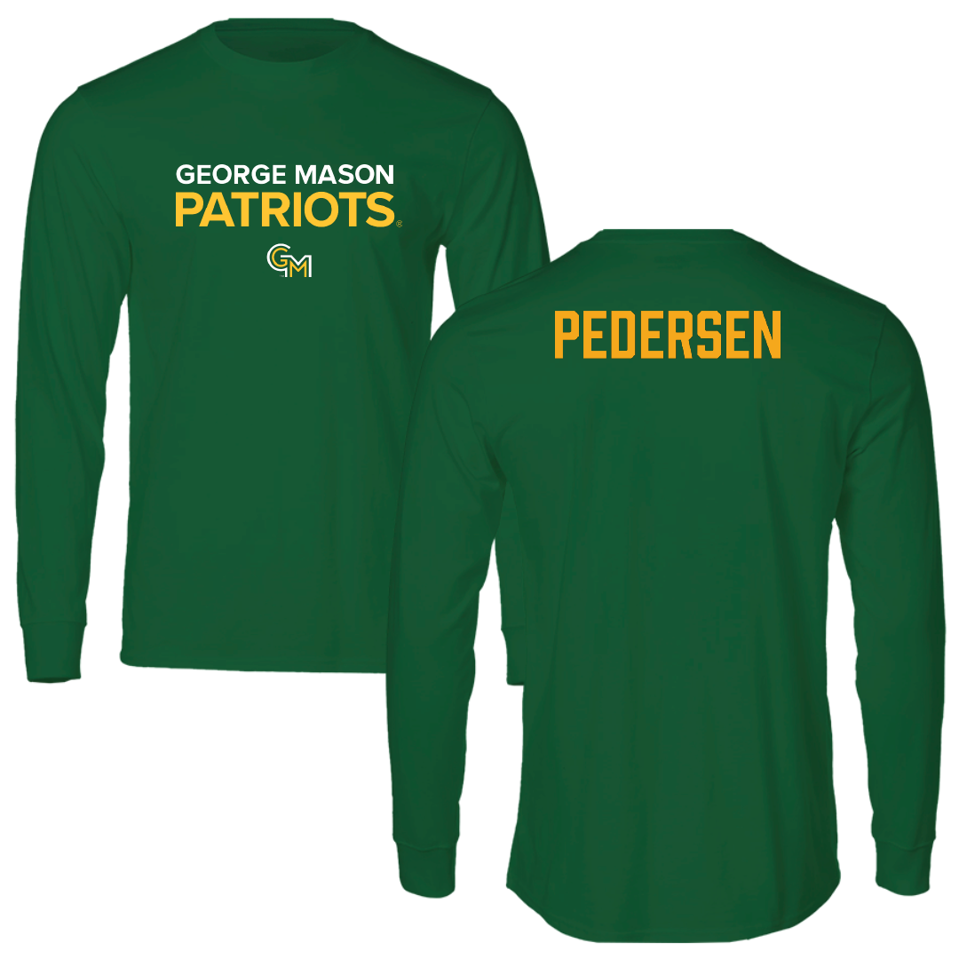 George Mason University Wrestling Green Performance Long Sleeve - Colin Pedersen