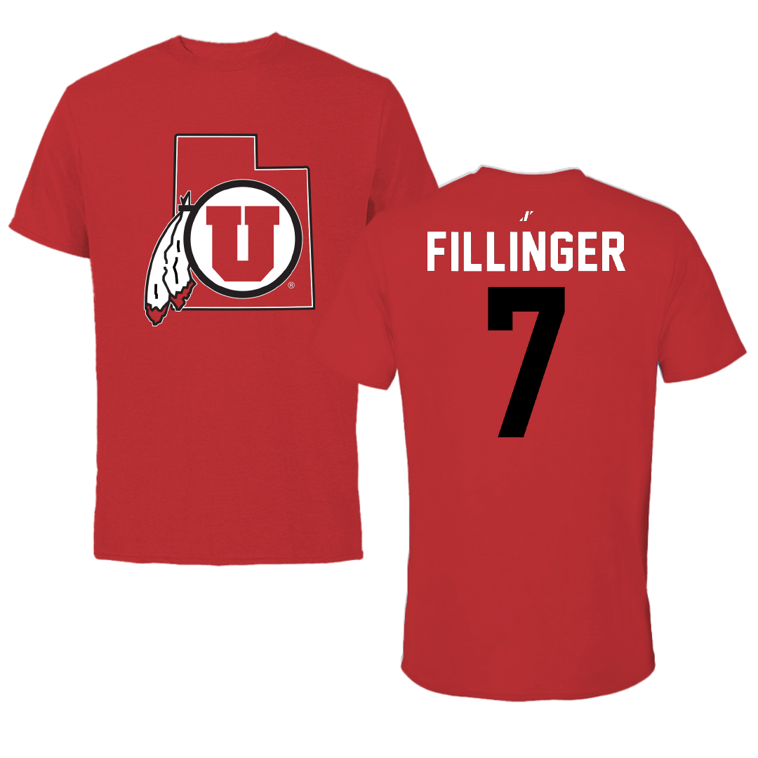 University of Utah Football Red State Performance Tee - #7 Van Fillinger