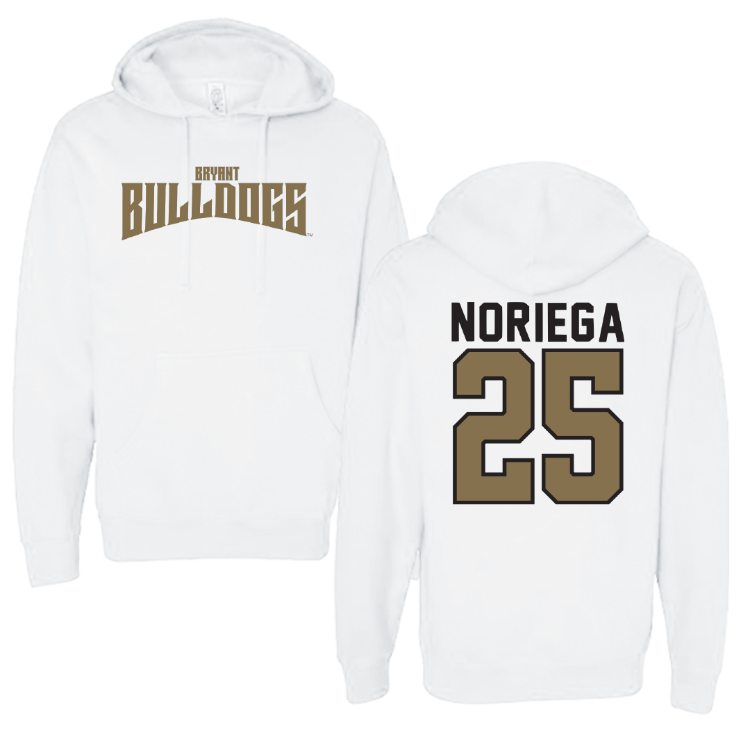 Bryant University Baseball White Classic Hoodie - #25 Gavin Noriega