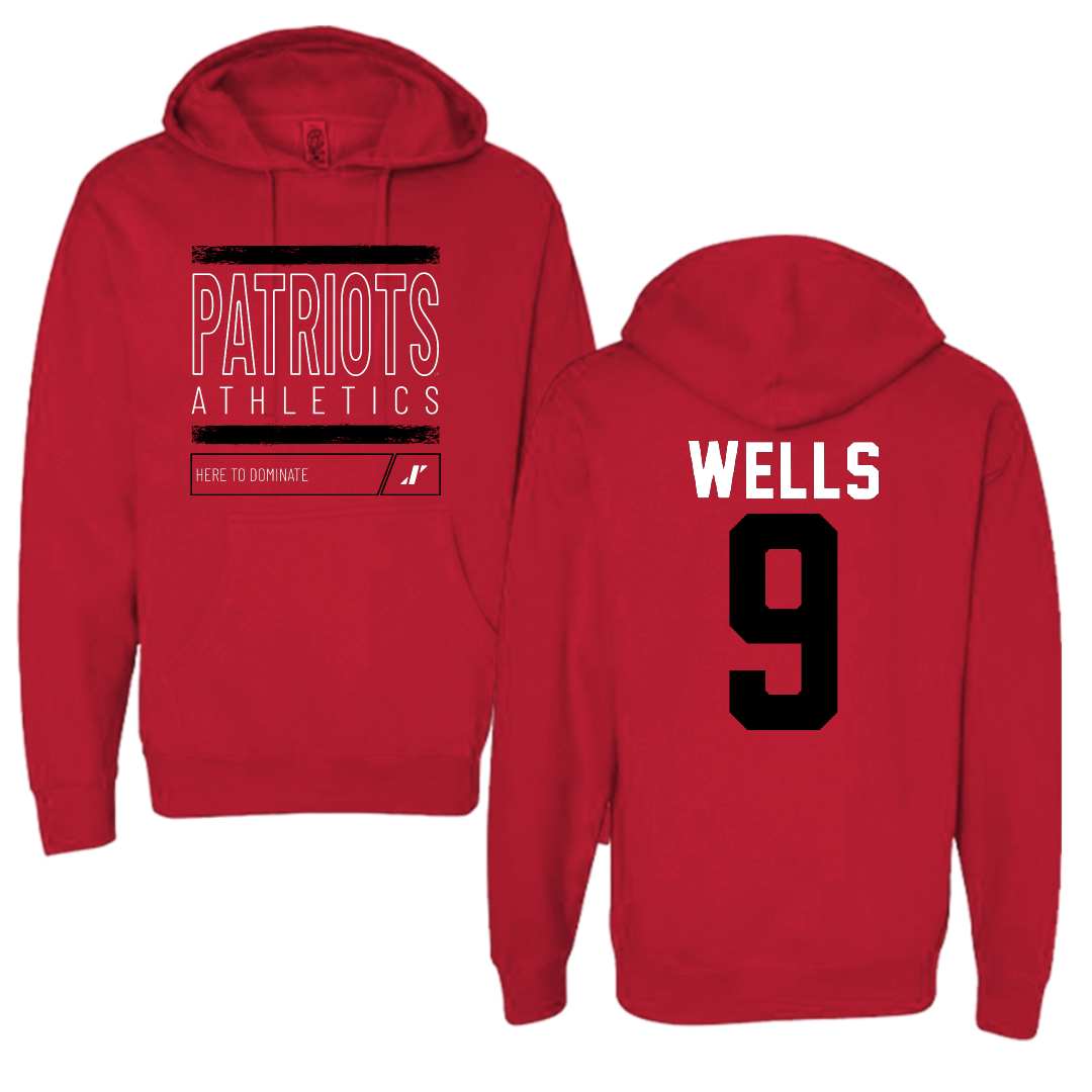 Dallas Baptist University Volleyball Red Dominate Hoodie - #9 Karly Wells