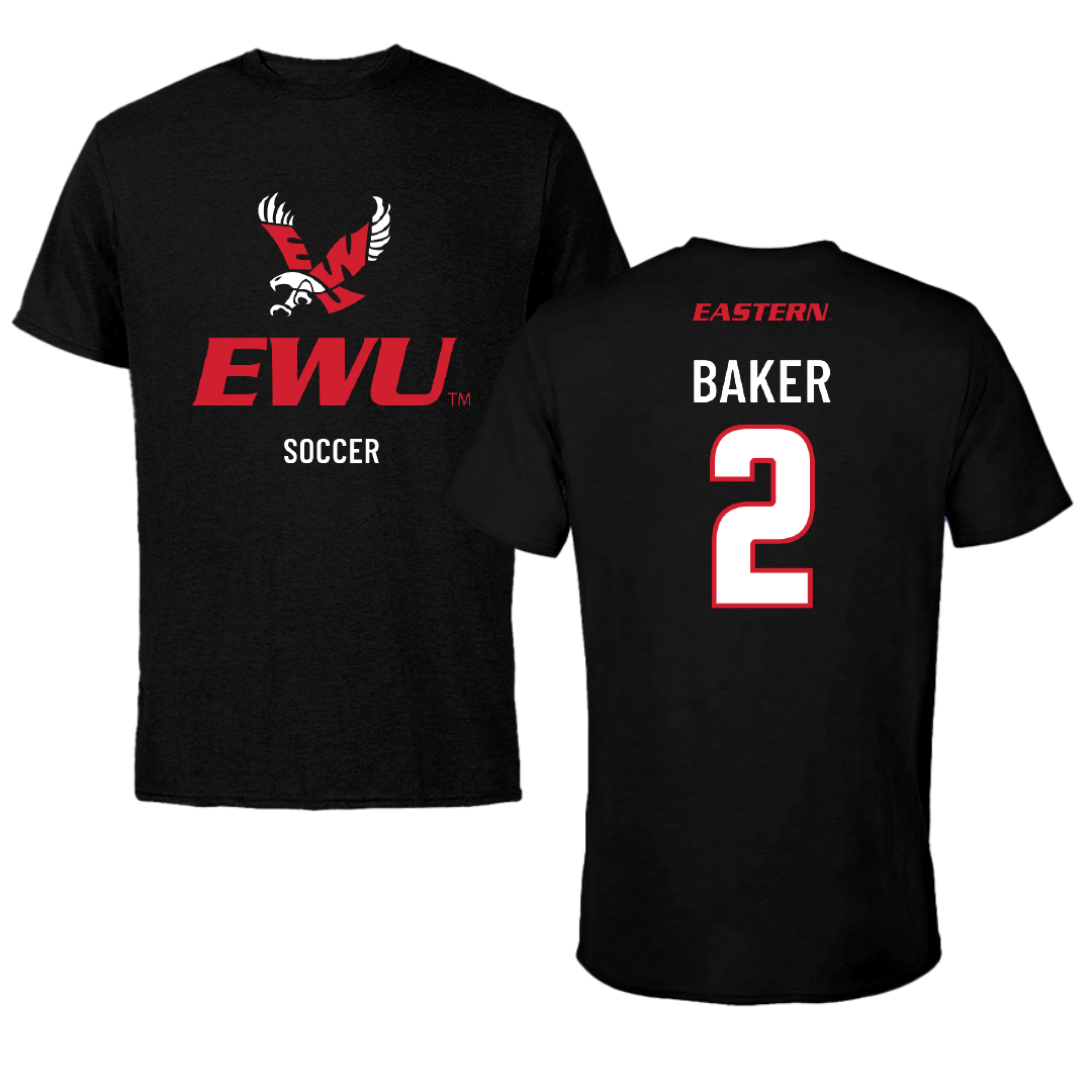 Eastern Washington University Soccer Black EWU Performance Tee - #2 Lyric Baker